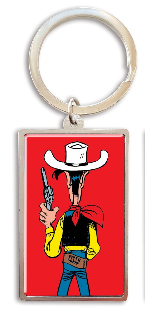 Porte-clés de collection Lucky Luke, prêt à tirer (3x5cm)