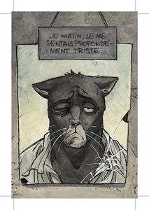 BLACKSAD LE MATIN JE ME SENTAIS CARTE POSTALE