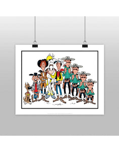 AFFICHE PERSONNAGES LUCKY LUKE